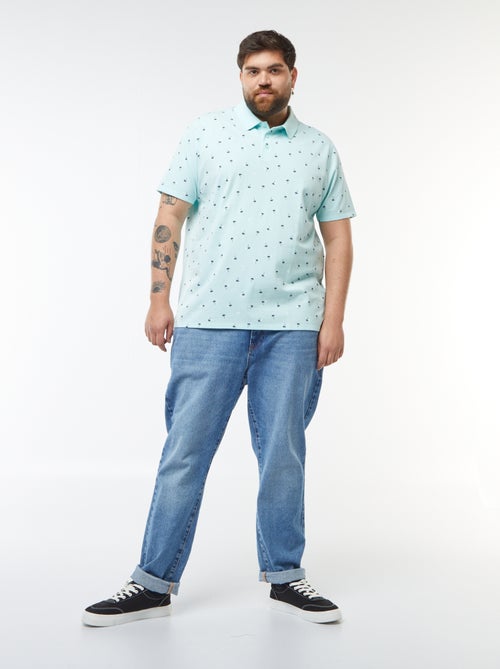 Polo de manga curta em piqué de algodão - Kiabi