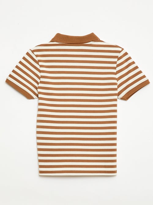 Polo de manga curta em piqué de algodão - Kiabi