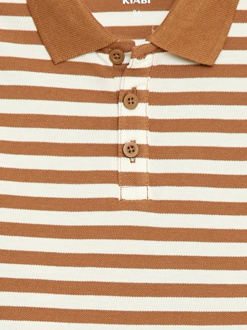 Polo de manga curta em piqué de algodão - Kiabi