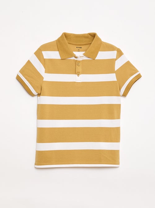 Polo de manga curta em piqué de algodão - Kiabi