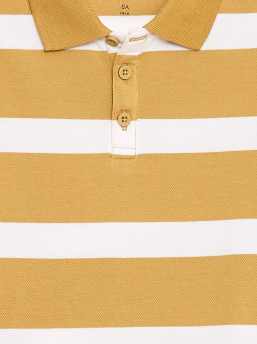 Polo de manga curta em piqué de algodão - Kiabi