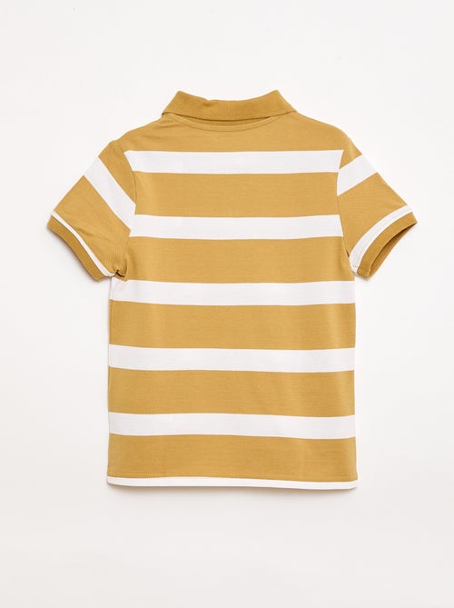 Polo de manga curta em piqué de algodão - Kiabi