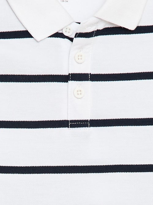 Polo de manga curta em piqué de algodão - Kiabi