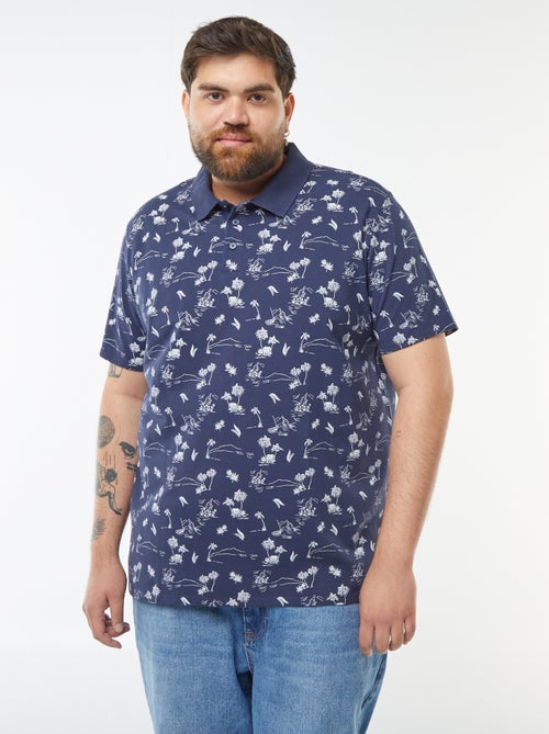Polo de manga curta em piqué de algodão - Kiabi