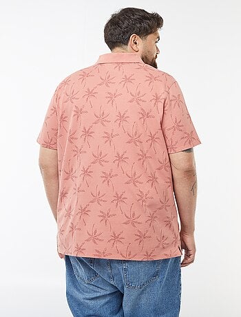 Polo de manga curta em piqué de algodão