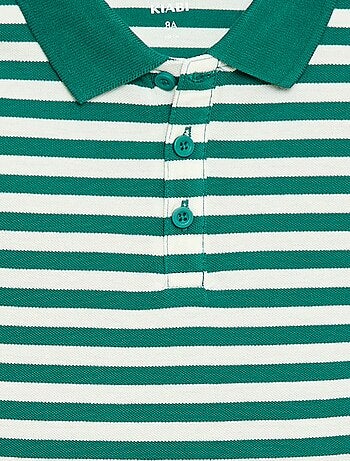 Polo de manga curta em piqué de algodão