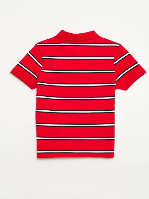 Polo de manga curta em piqué de algodão - Kiabi