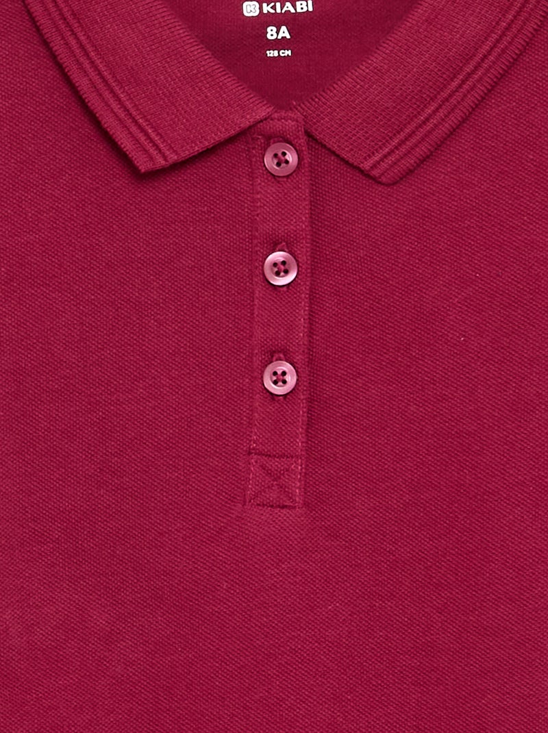 Polo de manga curta Vermelho - Kiabi