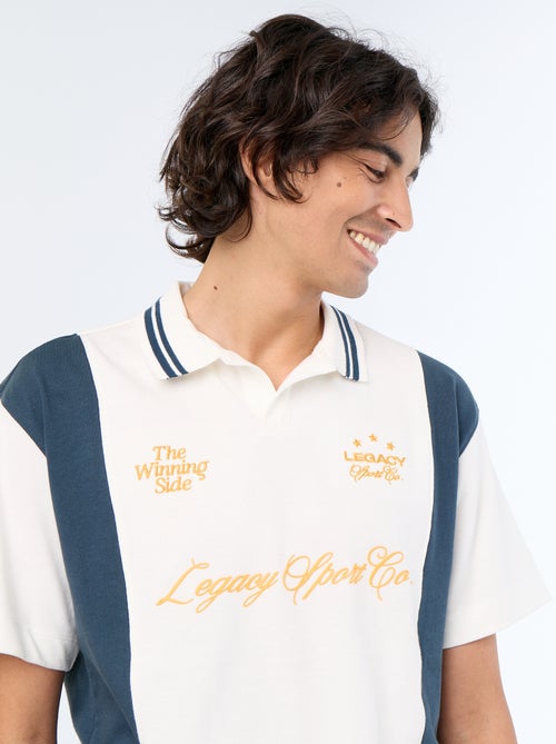 Polo de mangas curtas com bordados - Kiabi Polo de mangas curtas com bordados - Kiabi