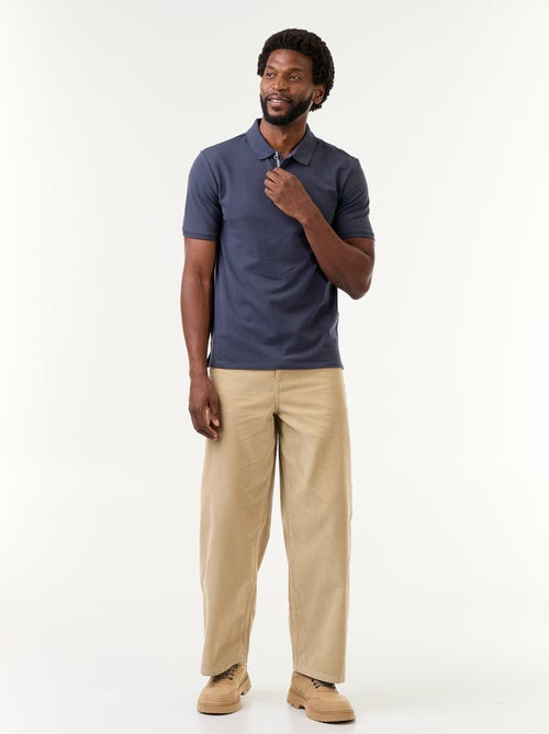 Polo de piqué de algodão - Kiabi Polo de piqué de algodão - Kiabi