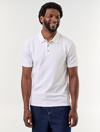 Polo de piqué de algodão