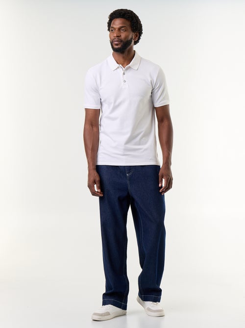 Polo de piqué de algodão - Kiabi Polo de piqué de algodão - Kiabi