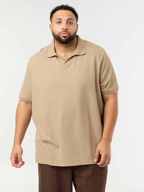 Polo de piqué de manga curta - Kiabi