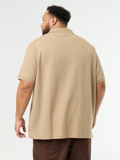 Polo de piqué de manga curta - Kiabi
