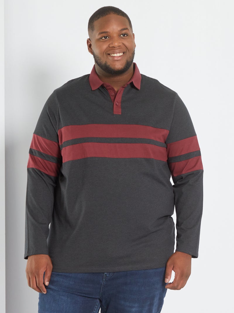 Polo de rugby em jersey CINZA - Kiabi
