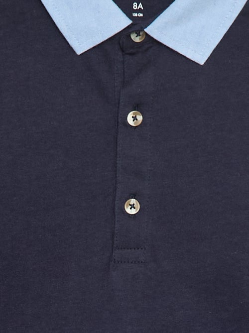 Polo efeito 2-em-1 de mangas curtas - Kiabi