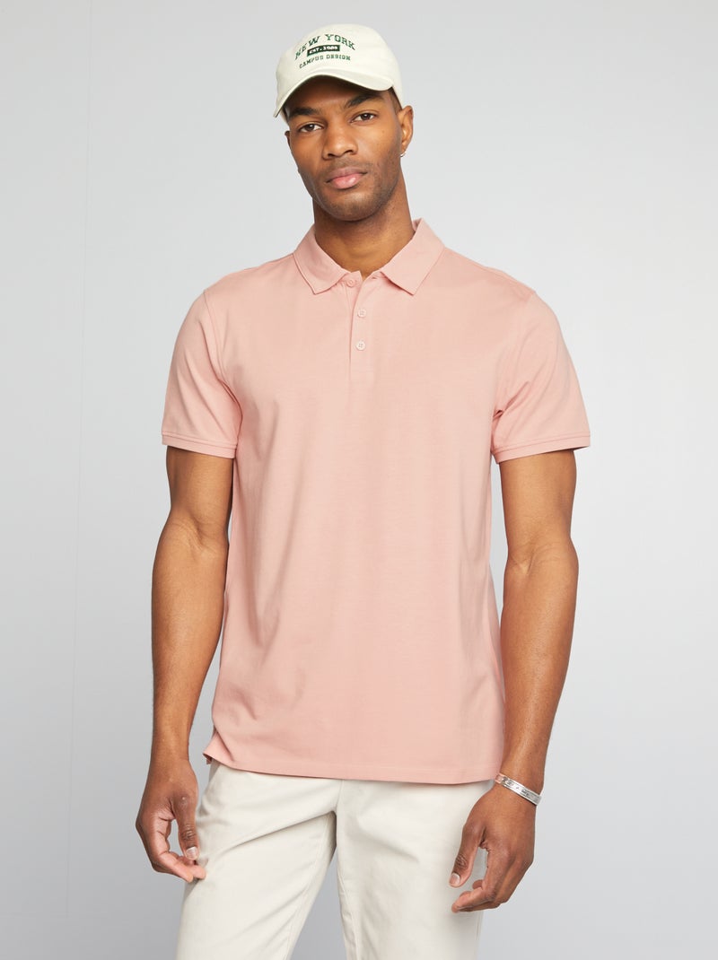 Polo elástico slim fit ROSA - Kiabi