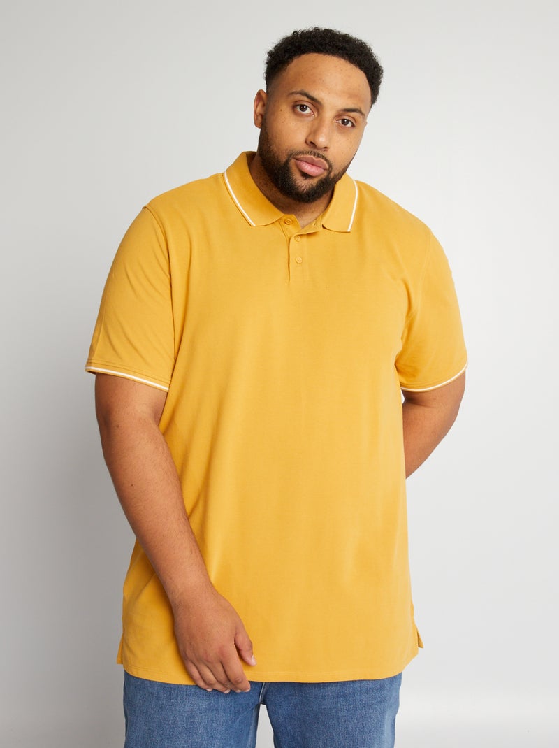 Polo em algodão AMARELO - Kiabi
