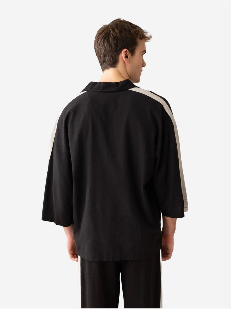 Polo em algodão giesto Preto - Kiabi