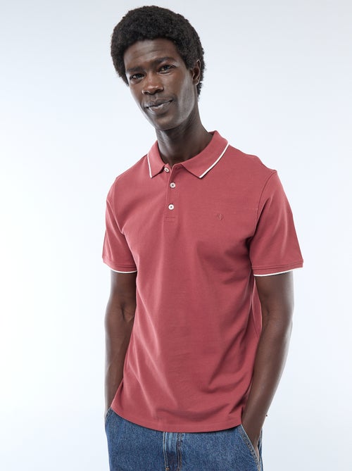 Polo em algodão liso para homem com gola polo - Kiabi