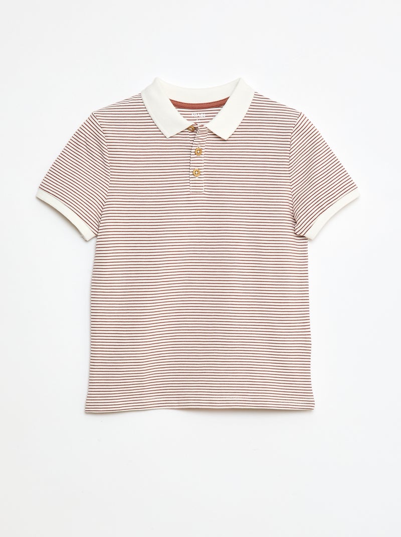 Polo em algodão piqué Branco - Kiabi