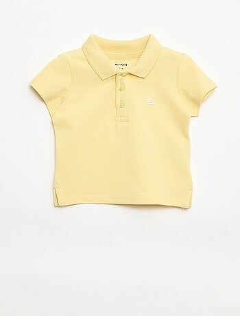 Polo em algodão piqué de manga curta