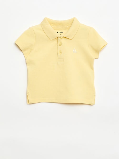 Polo em algodão piqué de manga curta - Kiabi