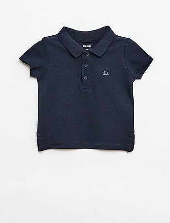 Polo em algodão piqué de manga curta