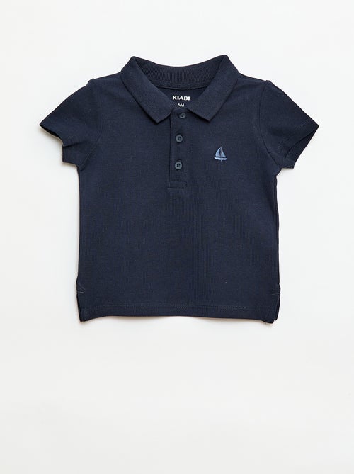 Polo em algodão piqué de manga curta - Kiabi