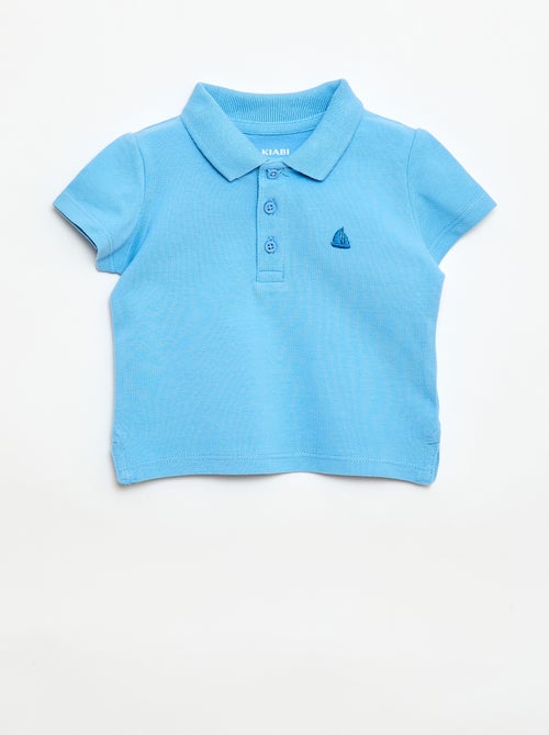 Polo em algodão piqué de manga curta - Kiabi