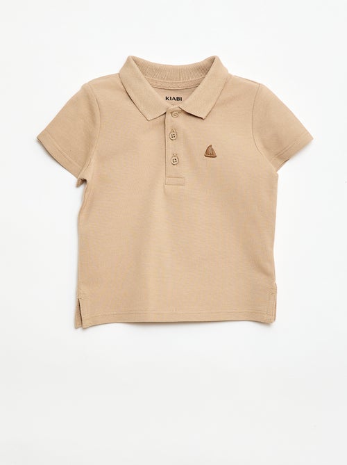 Polo em algodão piqué de manga curta - Kiabi