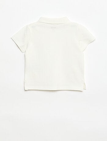 Polo em algodão piqué de manga curta