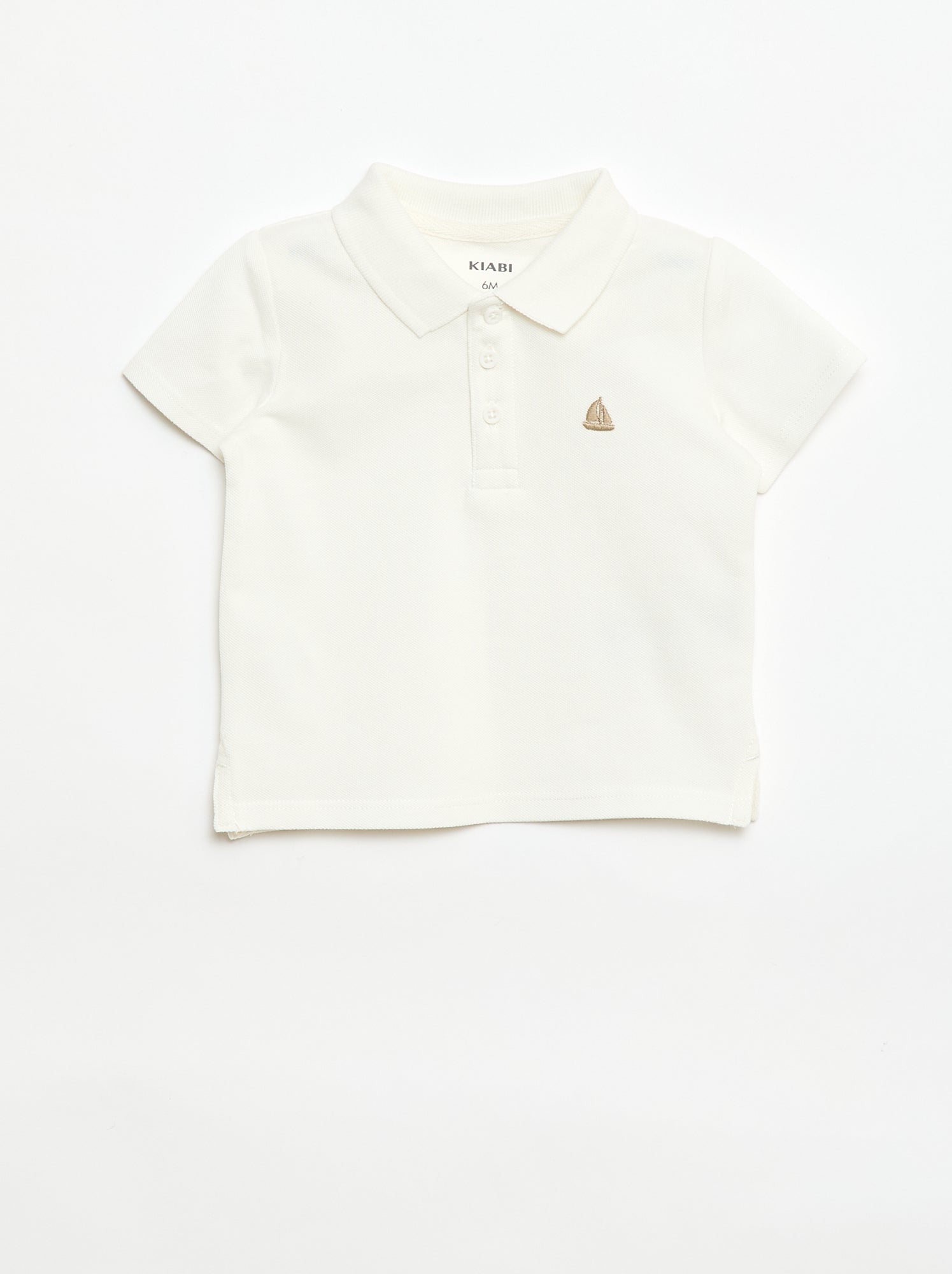 Polo em algodão piqué de manga curta