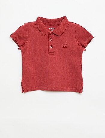 Polo em algodão piqué de manga curta