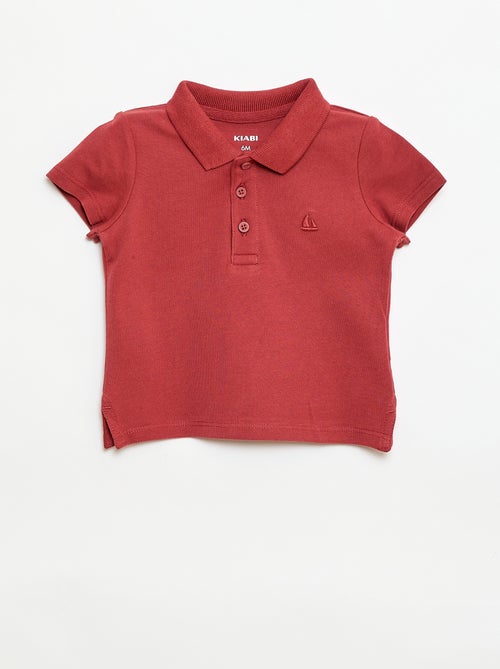 Polo em algodão piqué de manga curta - Kiabi