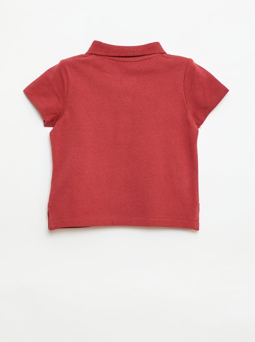 Polo em algodão piqué de manga curta - Kiabi