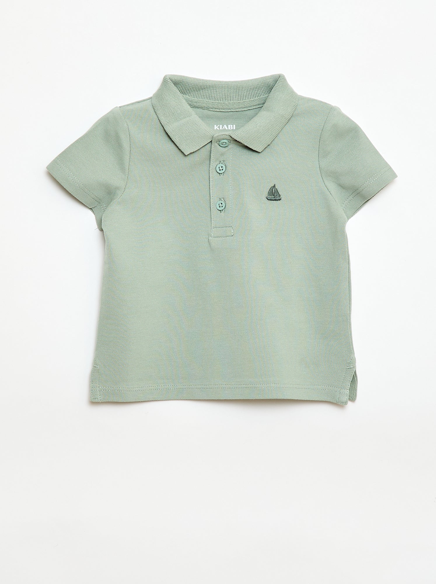Polo em algodão piqué de manga curta