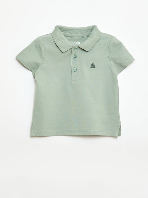 Polo em algodão piqué de manga curta - Kiabi