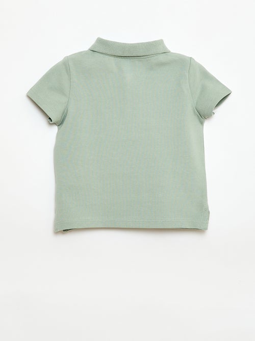 Polo em algodão piqué de manga curta - Kiabi