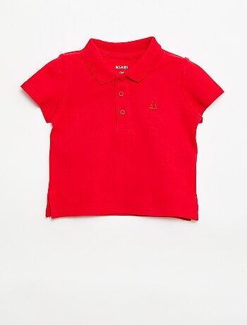 Polo em algodão piqué de manga curta