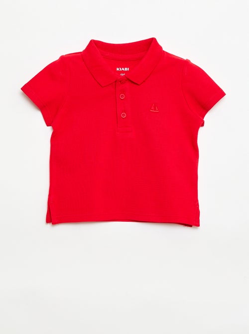 Polo em algodão piqué de manga curta - Kiabi