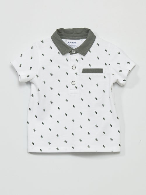 Polo em algodão piqué estampado - Kiabi
