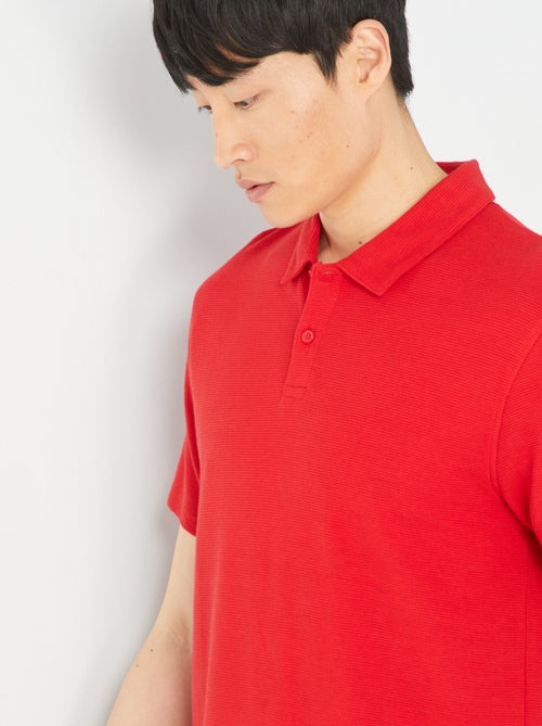 Polo em jacquard liso - Kiabi