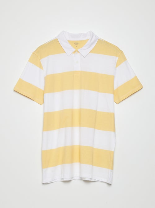 Polo em jersey às riscas - Kiabi