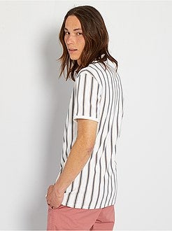Polo em jersey às riscas - Kiabi