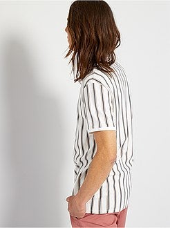 Polo em jersey às riscas - Kiabi