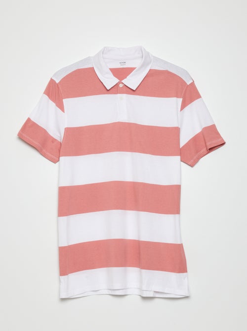 Polo em jersey às riscas - Kiabi