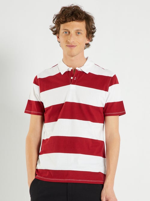 Polo em jersey às riscas - Kiabi