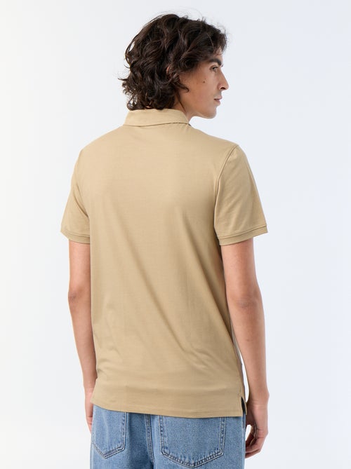 Polo em jersey com gola abotoada - Kiabi