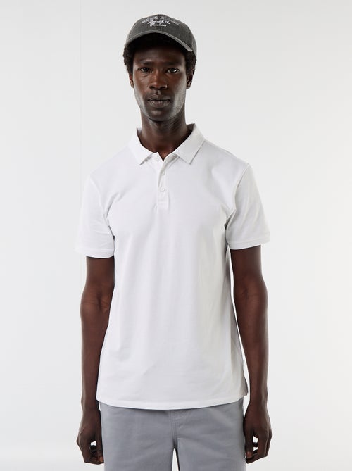 Polo em jersey com gola abotoada - Kiabi